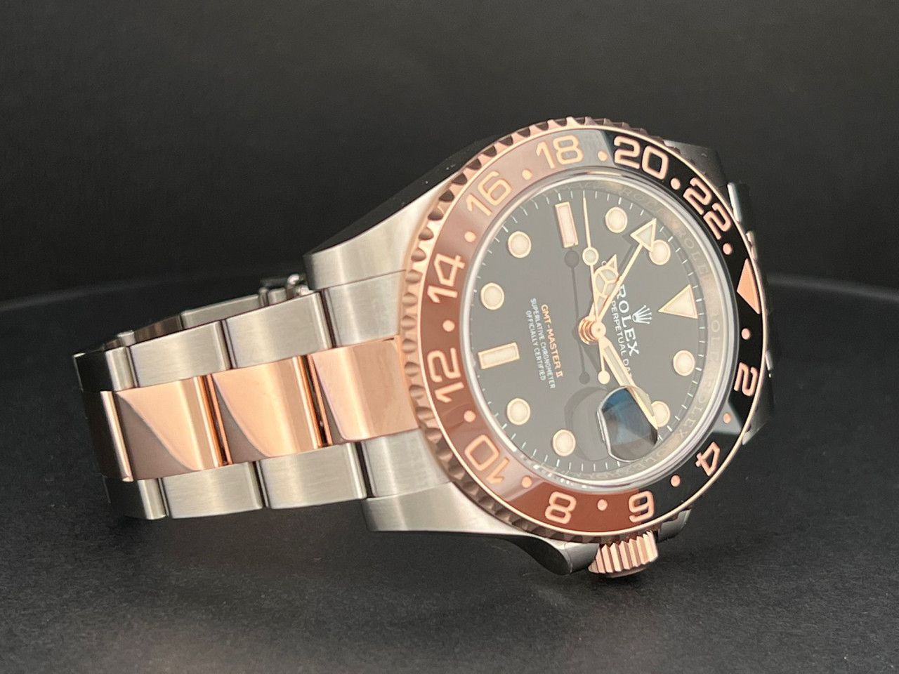 Gmt master rose gold steel on sale
